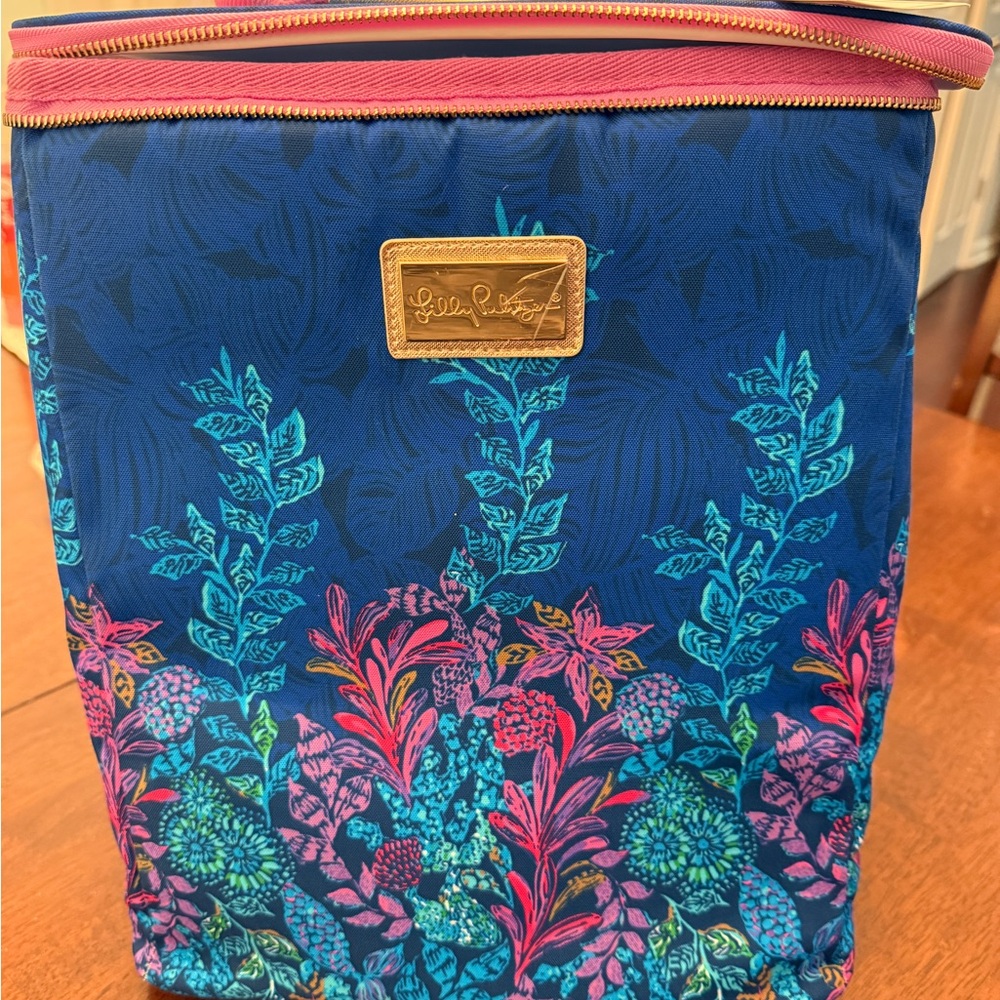 Lilly Pulitzer Aegean Navy Calypso Coast Wine Carrier/Cooler